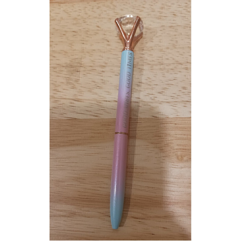Hand Engraved Gradient Pen Blue Pink